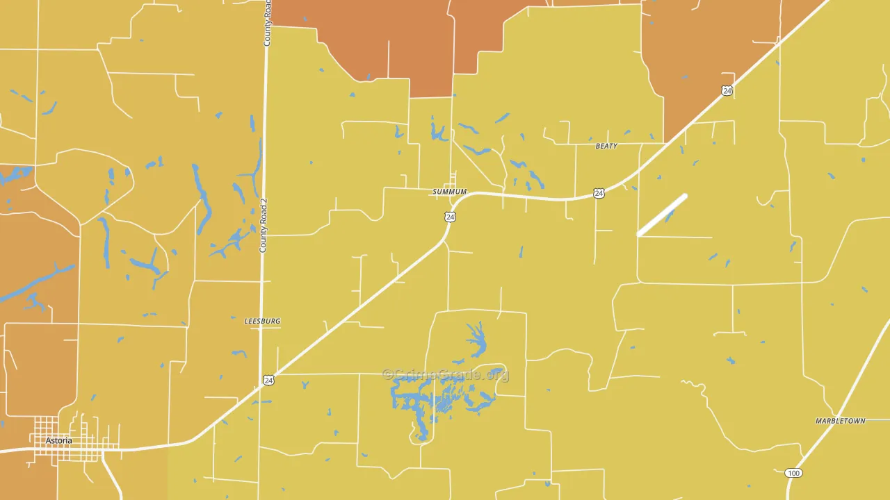 Summum, IL Map of Assault Rates