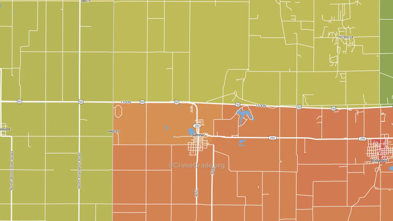 Sumner, IL Map of Assault Rates