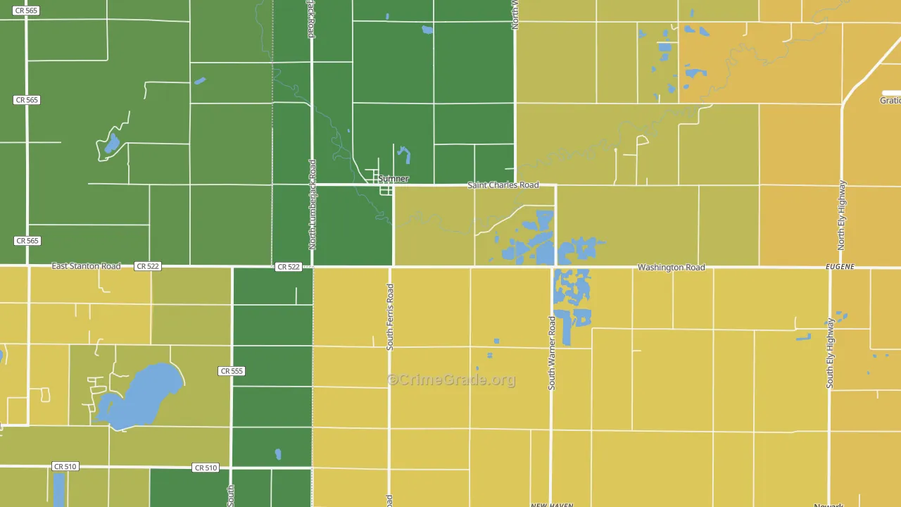 Sumner, MI Map of Assault Rates