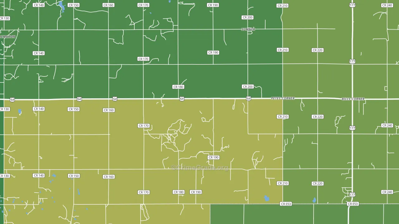 Sumner, OK Map of Assault Rates