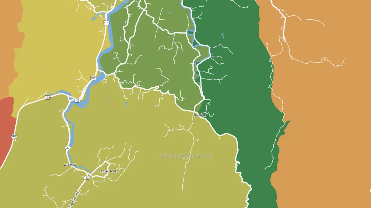 Sumner, OR Map of Assault Rates
