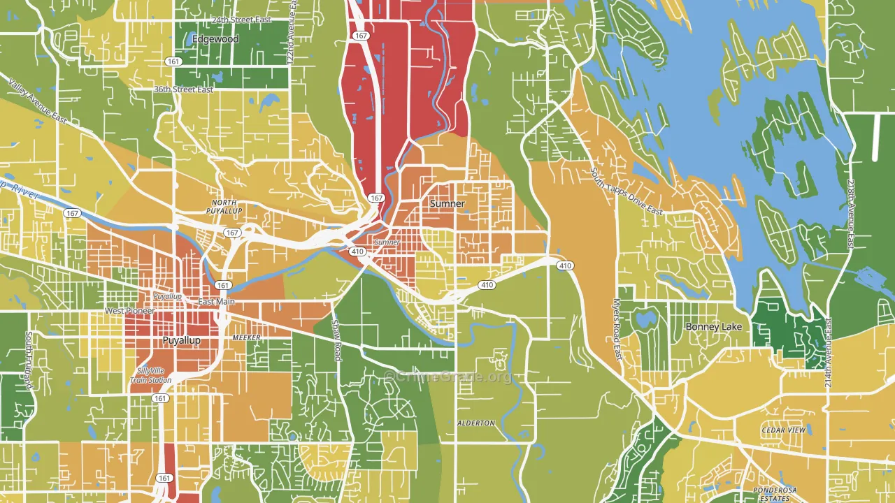 Sumner, WA Map of Assault Rates