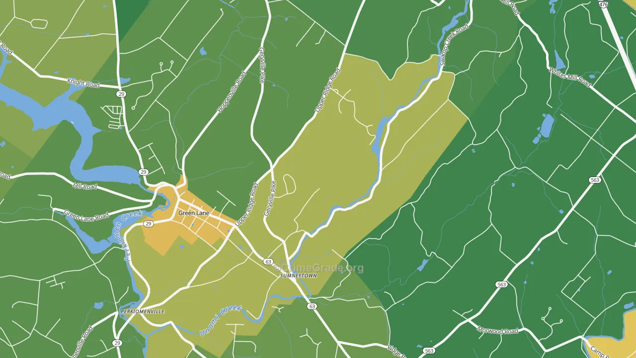 Sumneytown, PA Map of Assault Rates