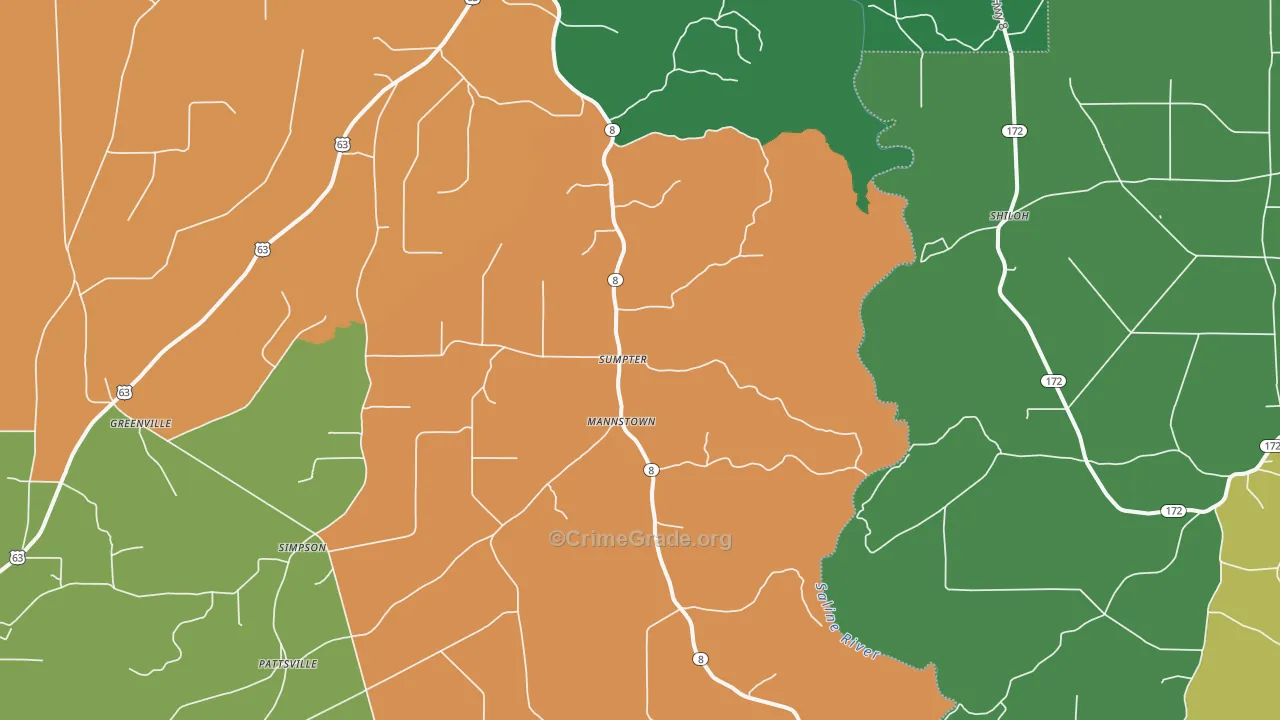 Sumpter, AR Map of Assault Rates