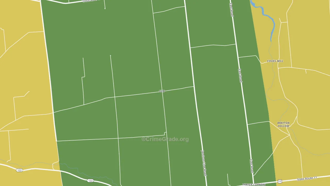 Sun, NY Map of Assault Rates