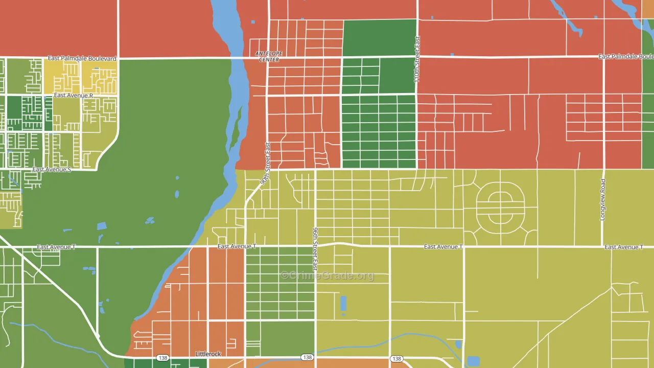 Sun Village, CA Map of Assault Rates