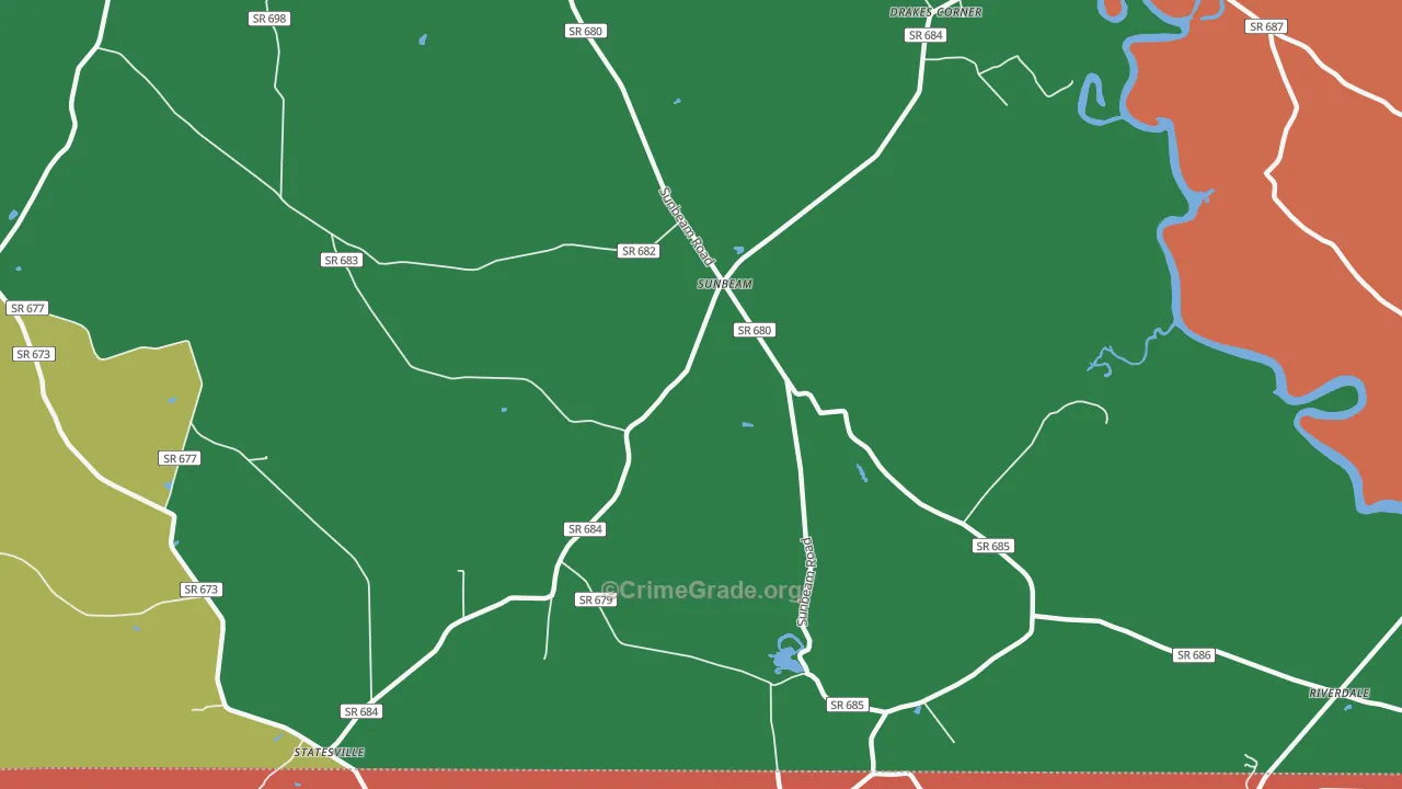 Sunbeam, VA Map of Assault Rates