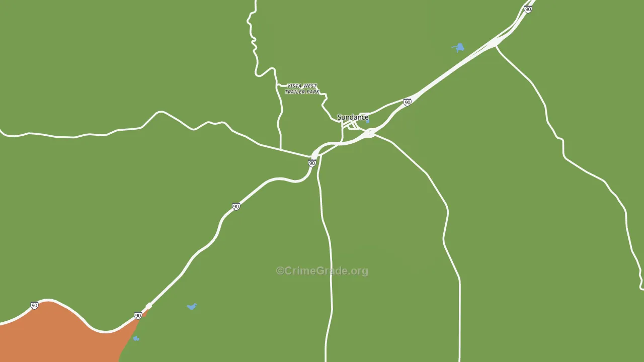 Sundance, WY Map of Assault Rates
