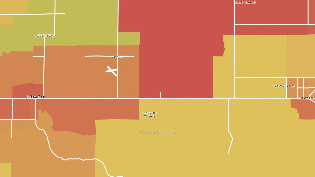 Sunfair, CA Map of Assault Rates