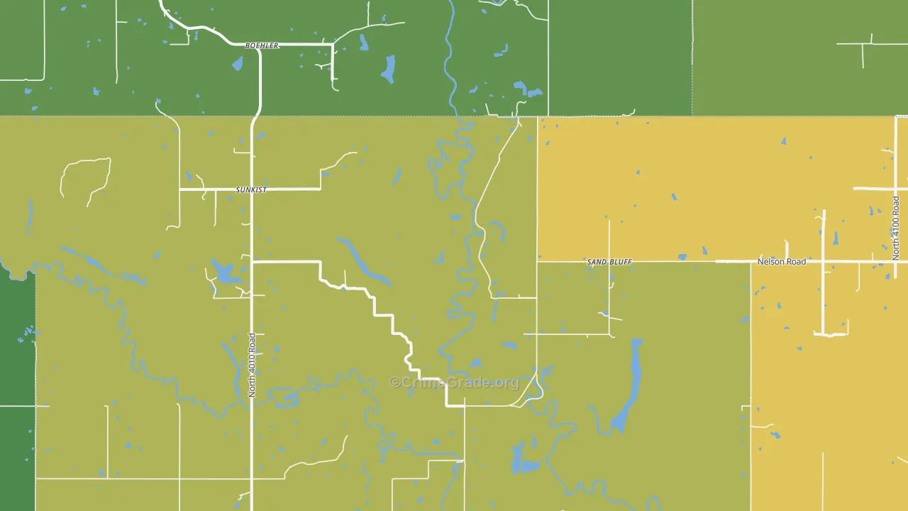 Sunkist, OK Map of Assault Rates