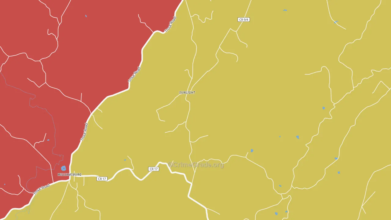 Sunlight, WV Map of Assault Rates