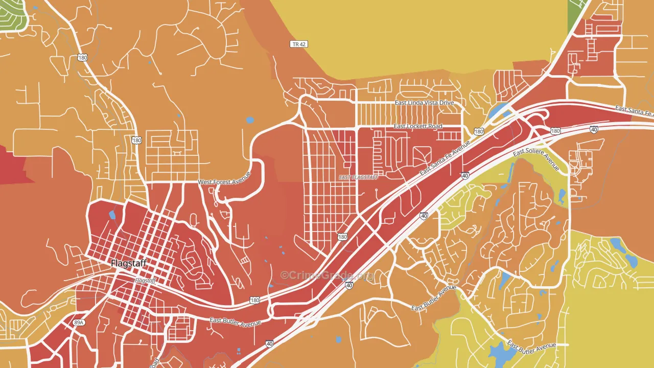 Sunnyside-Flagstaff, Flagstaff, AZ Map of Assault Rates