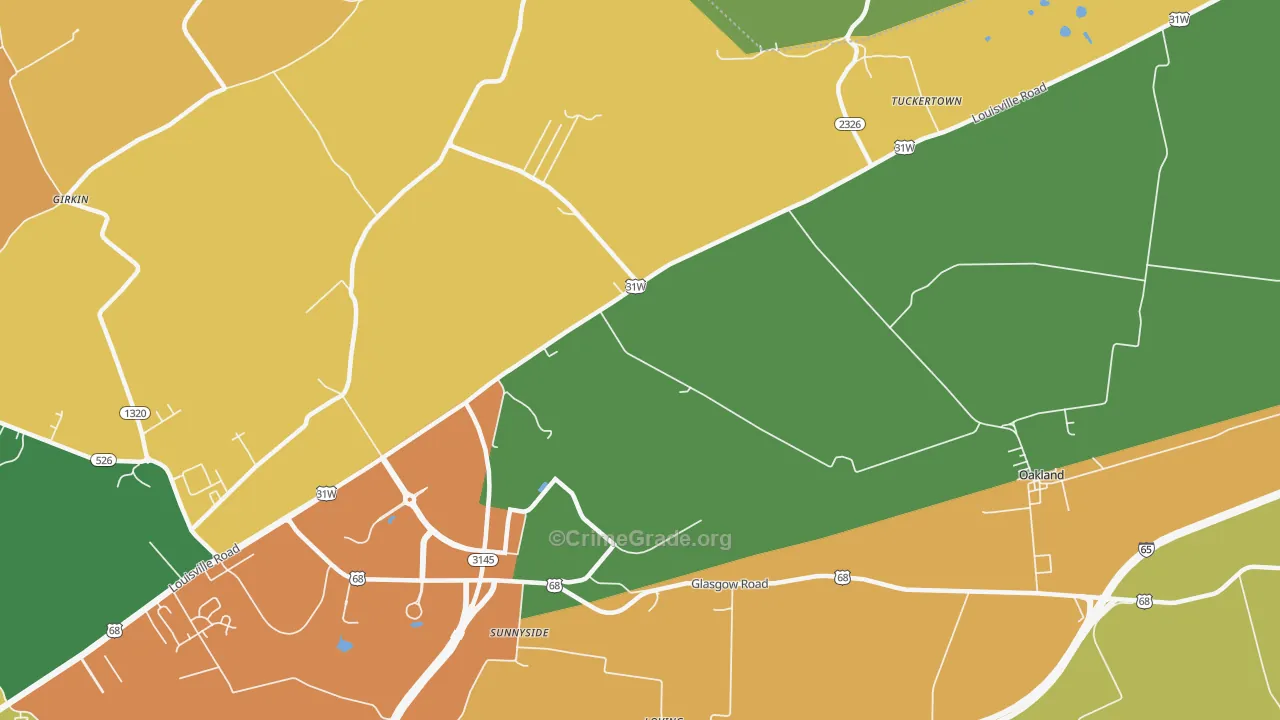 Sunnyside, KY Map of Assault Rates