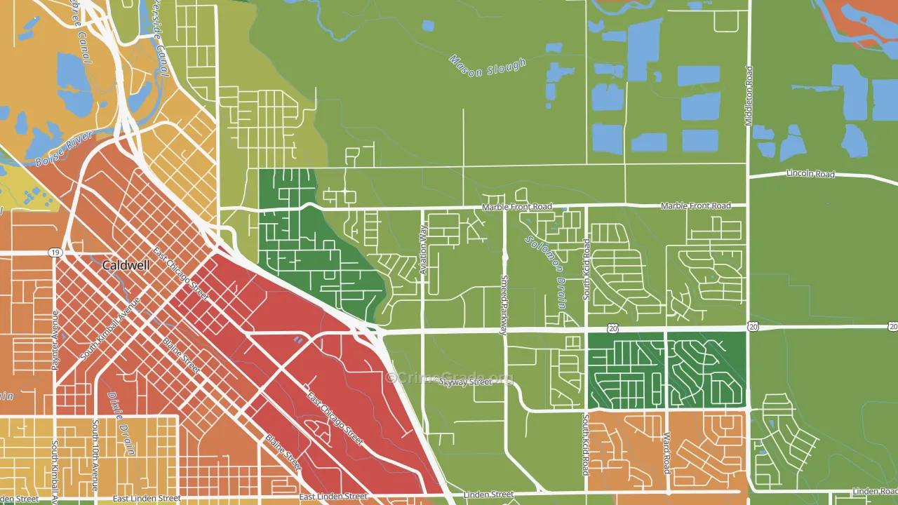 Sunnyslope, ID Map of Assault Rates