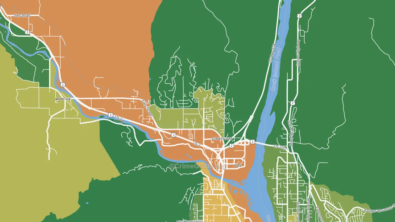 Sunnyslope, WA Map of Assault Rates