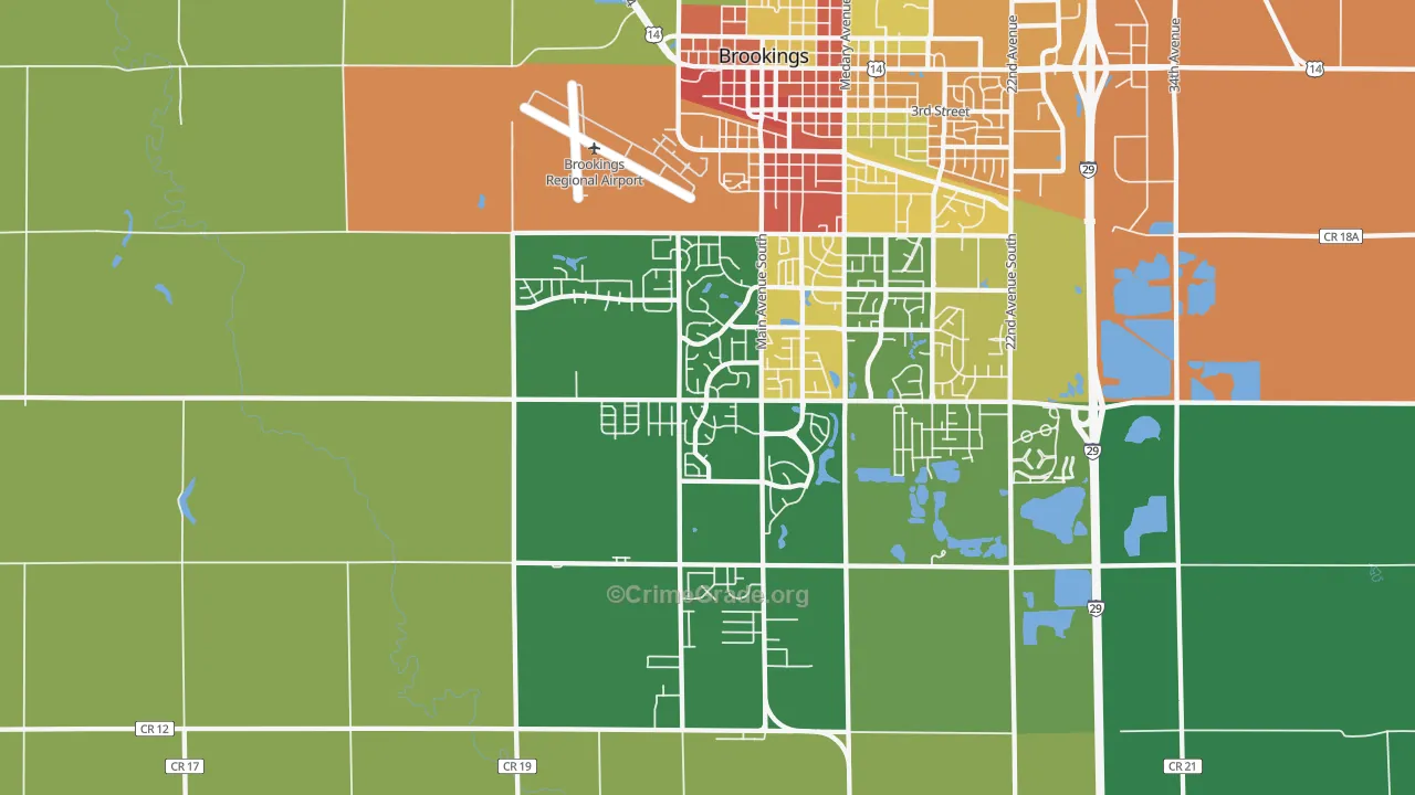 Sunnyview, SD Map of Assault Rates