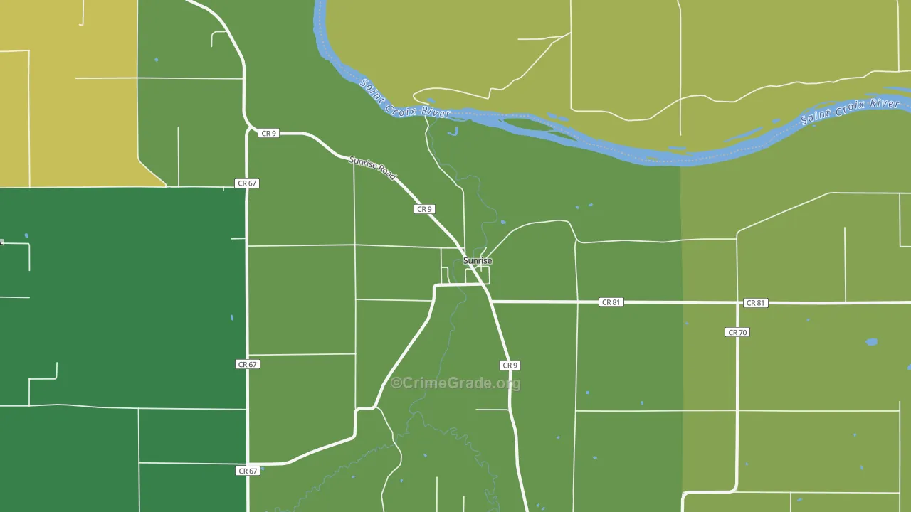 Sunrise, MN Map of Assault Rates