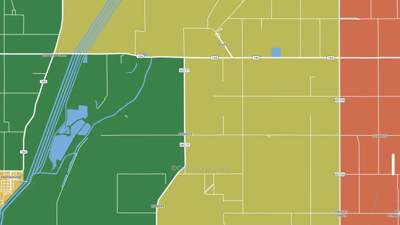 Sunrise, MO Map of Assault Rates