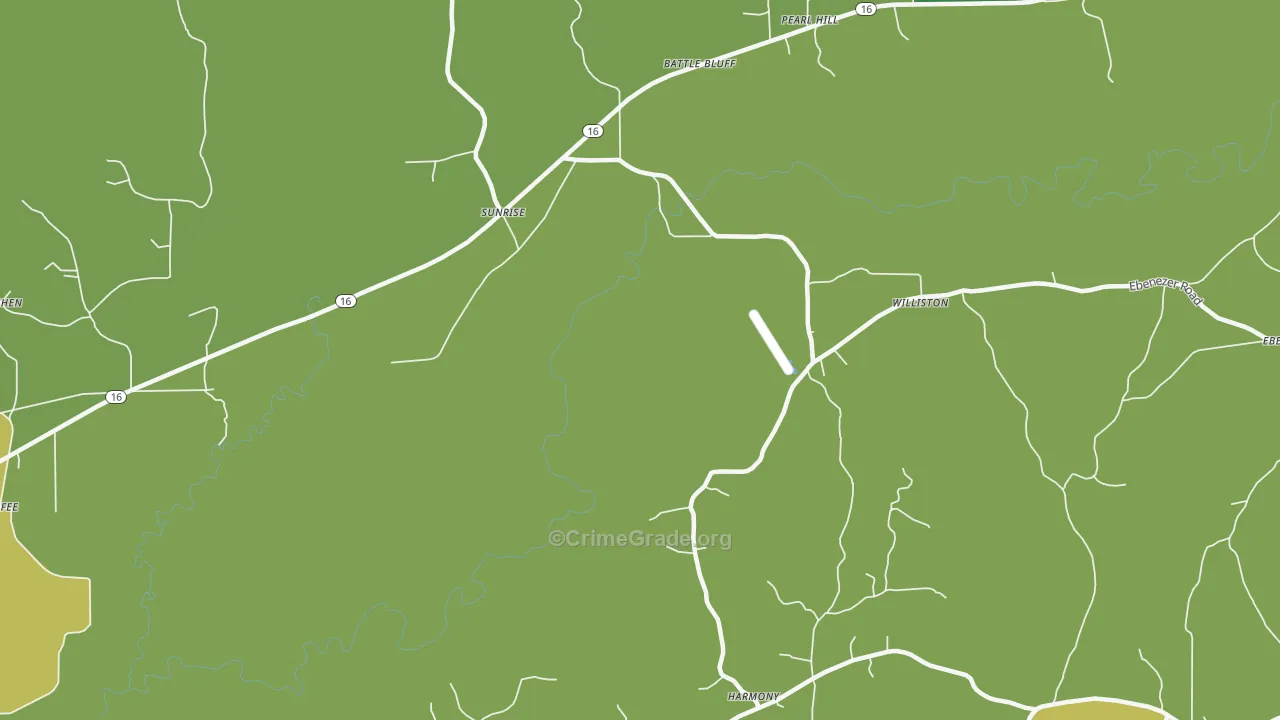 Sunrise, MS Map of Assault Rates