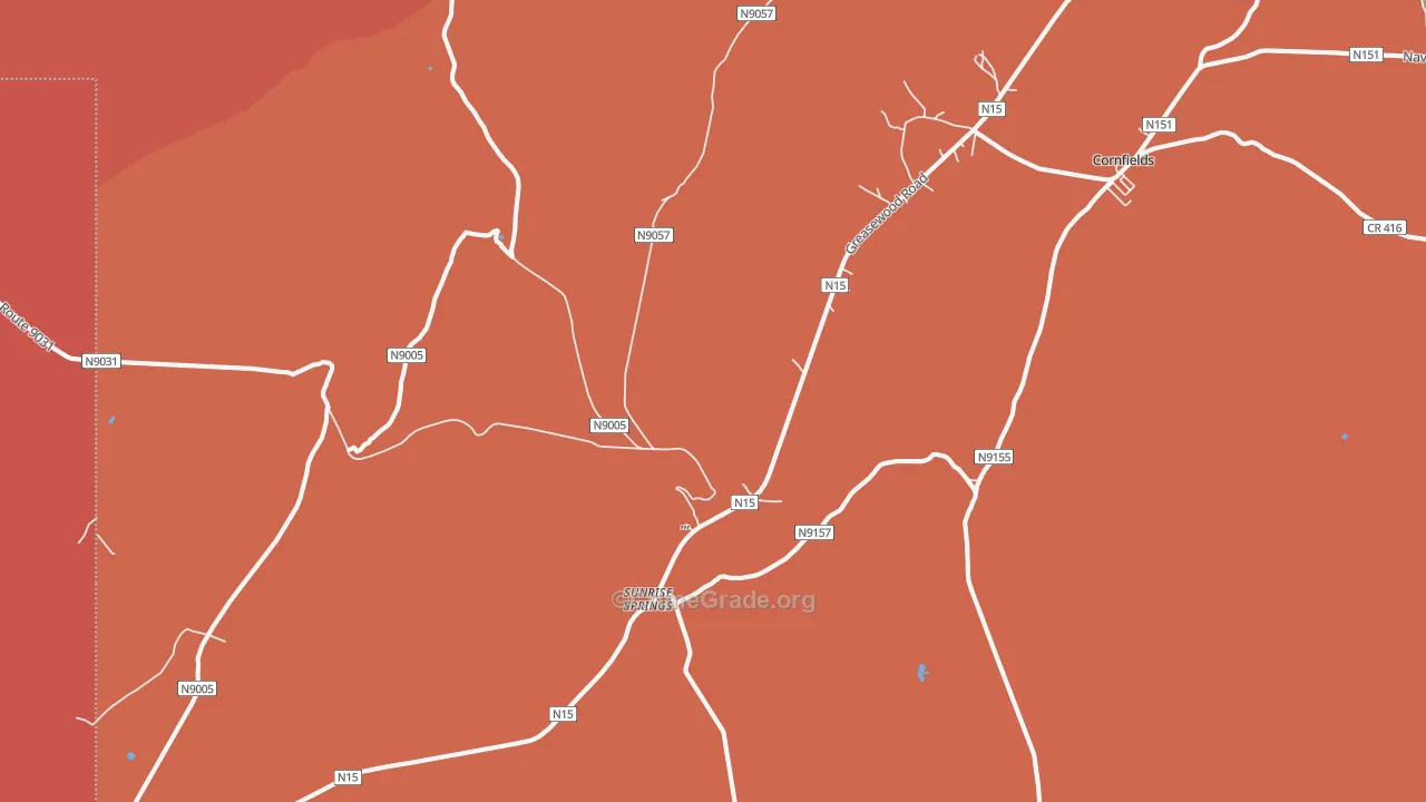 Sunrise Springs, AZ Map of Assault Rates