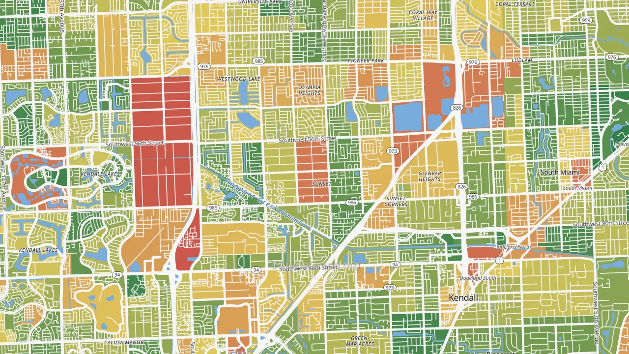 Sunset, FL Map of Assault Rates