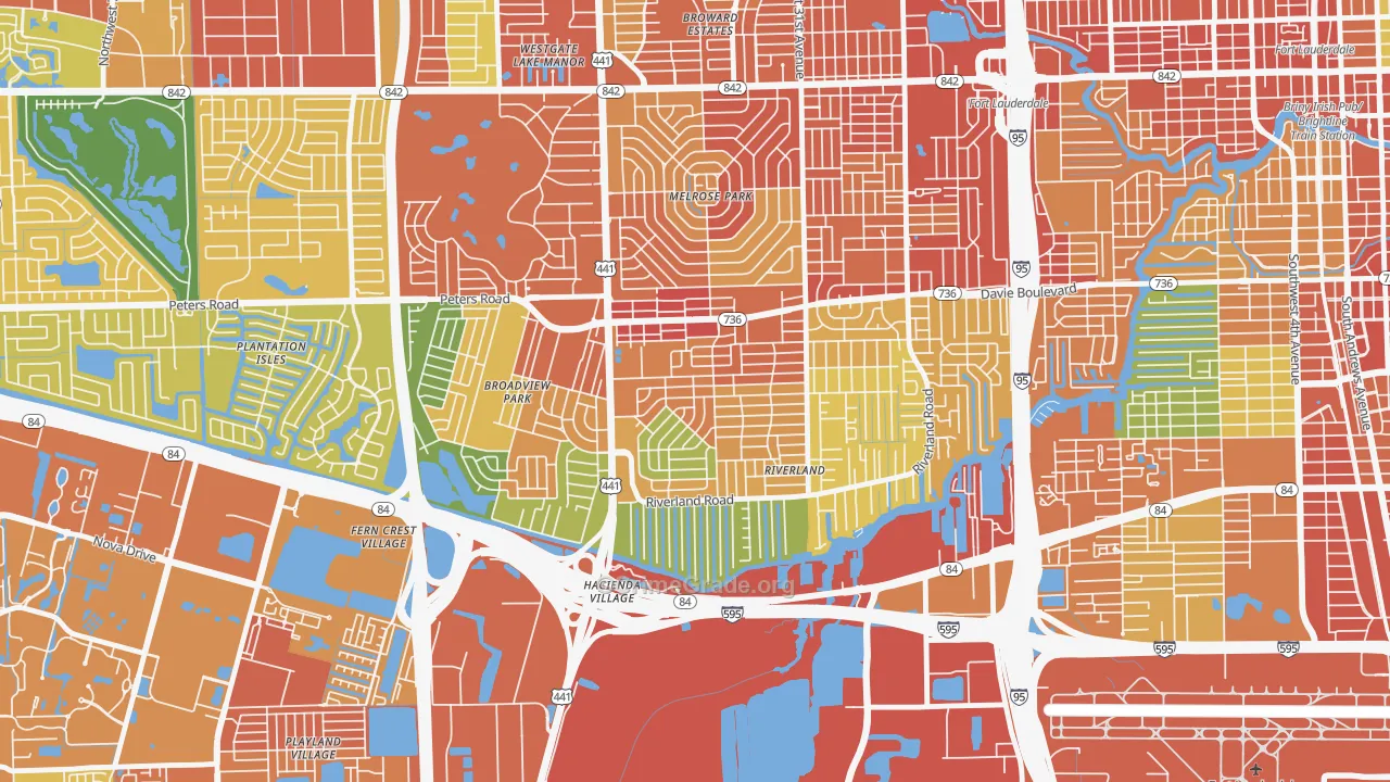 Sunset, Fort Lauderdale, FL Map of Assault Rates