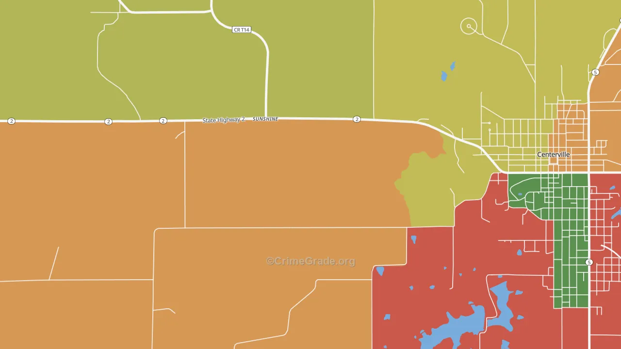 Sunshine, IA Map of Assault Rates