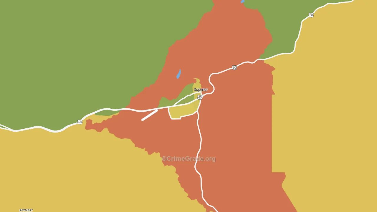 Superior, AZ Map of Assault Rates