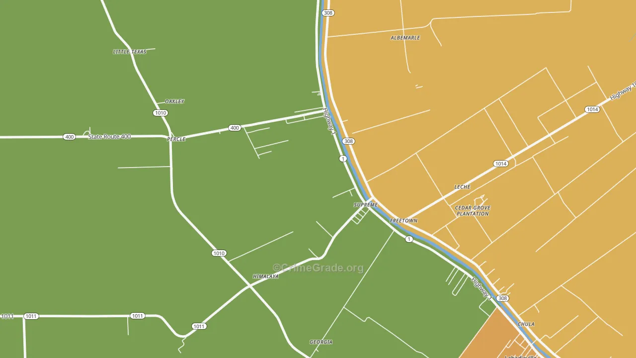 Supreme, LA Map of Assault Rates