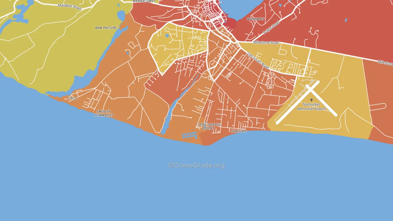 Surfside, MA Map of Assault Rates