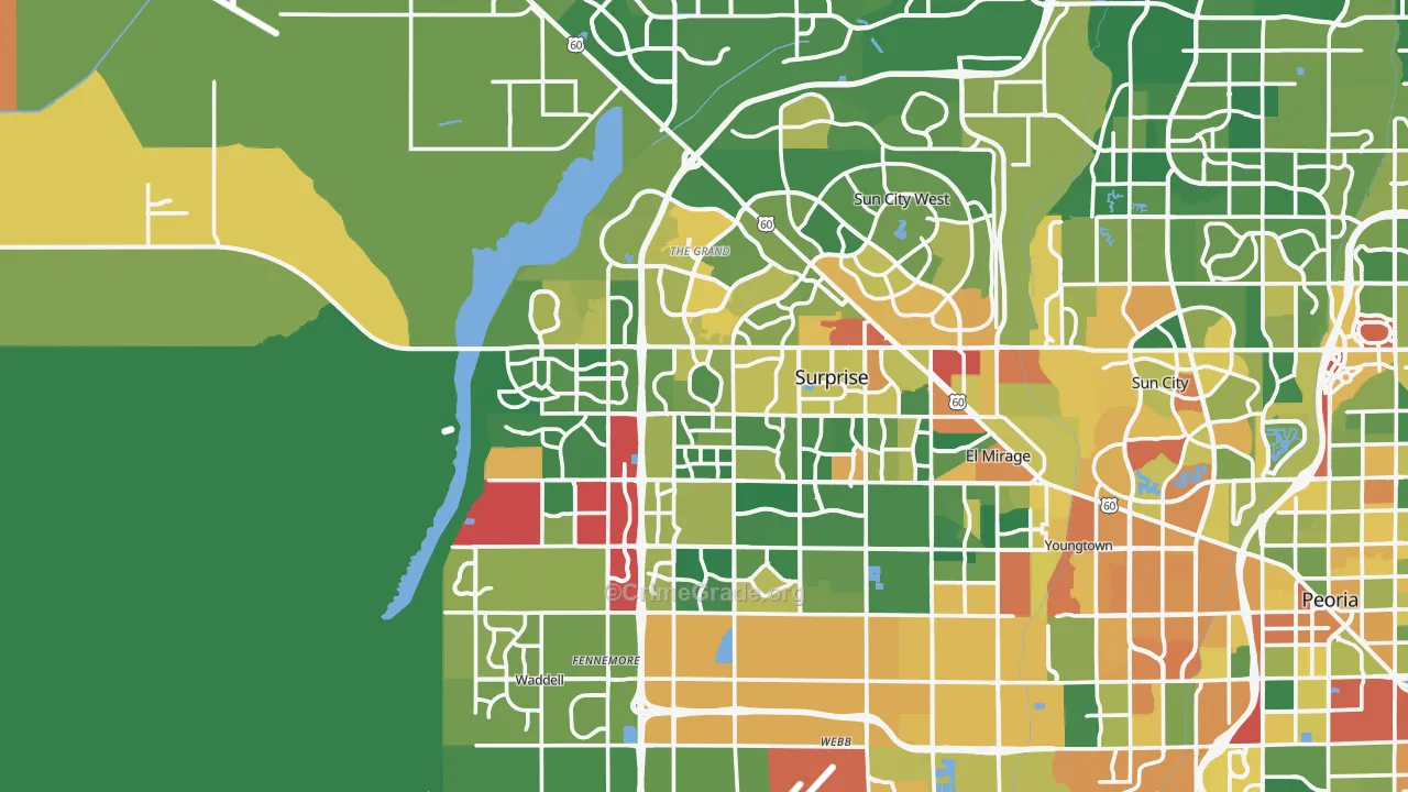 Surprise, AZ Map of Assault Rates