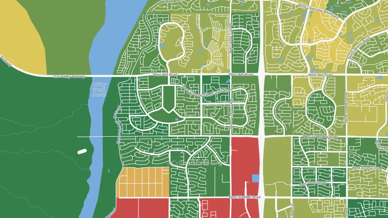 Surprise Farms, Surprise, AZ Map of Assault Rates