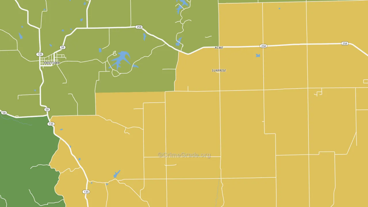Surprise, IN Map of Assault Rates