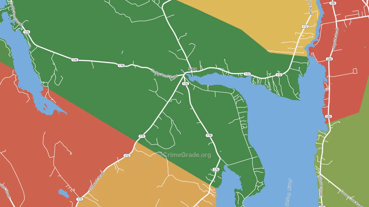 Surry, ME Map of Assault Rates