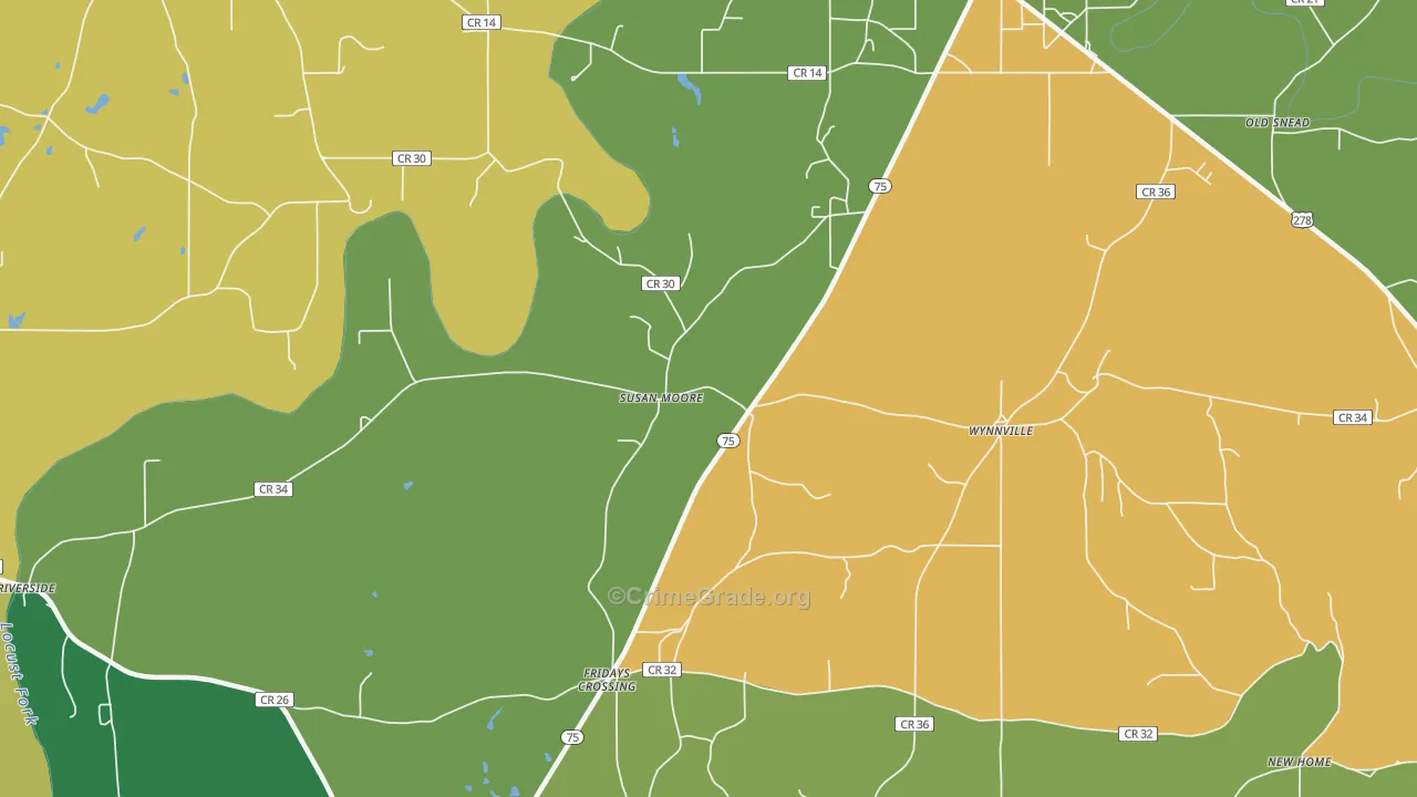 Susan Moore, AL Map of Assault Rates