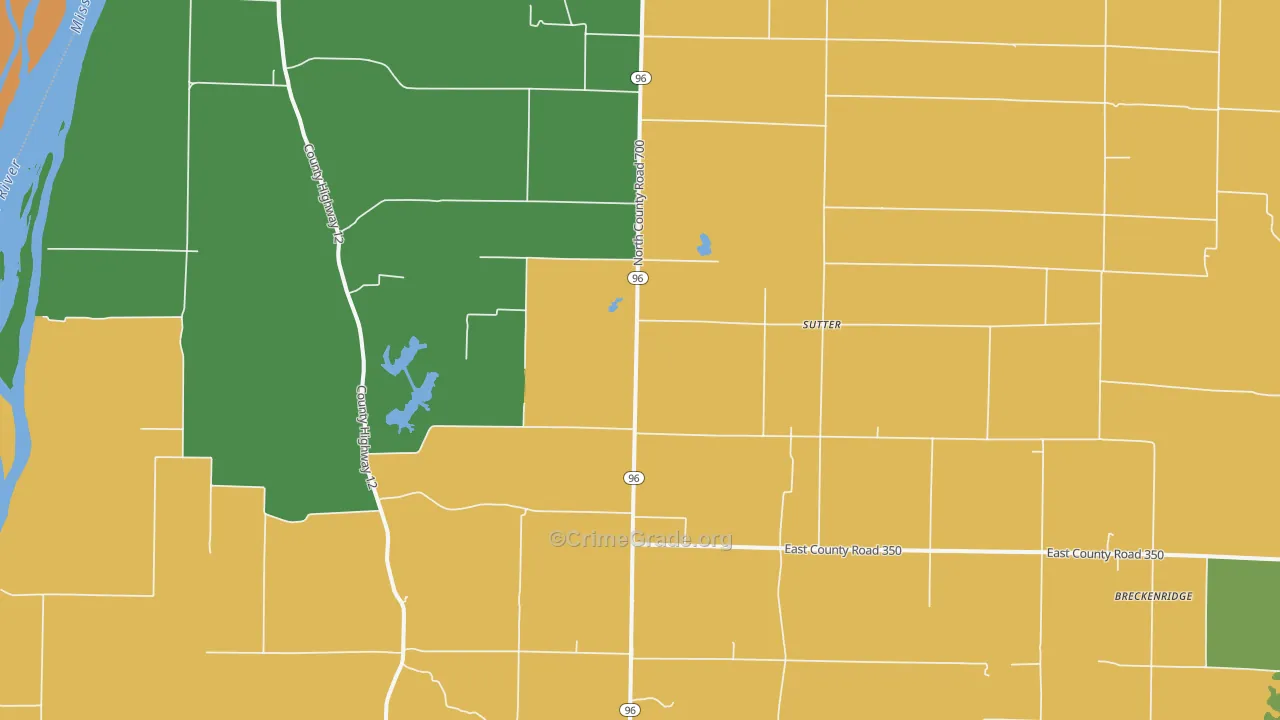 Sutter, IL Map of Assault Rates