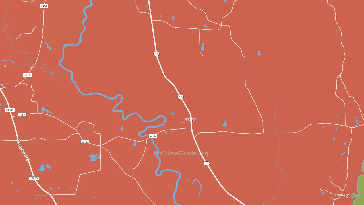 Suttle, AL Map of Assault Rates