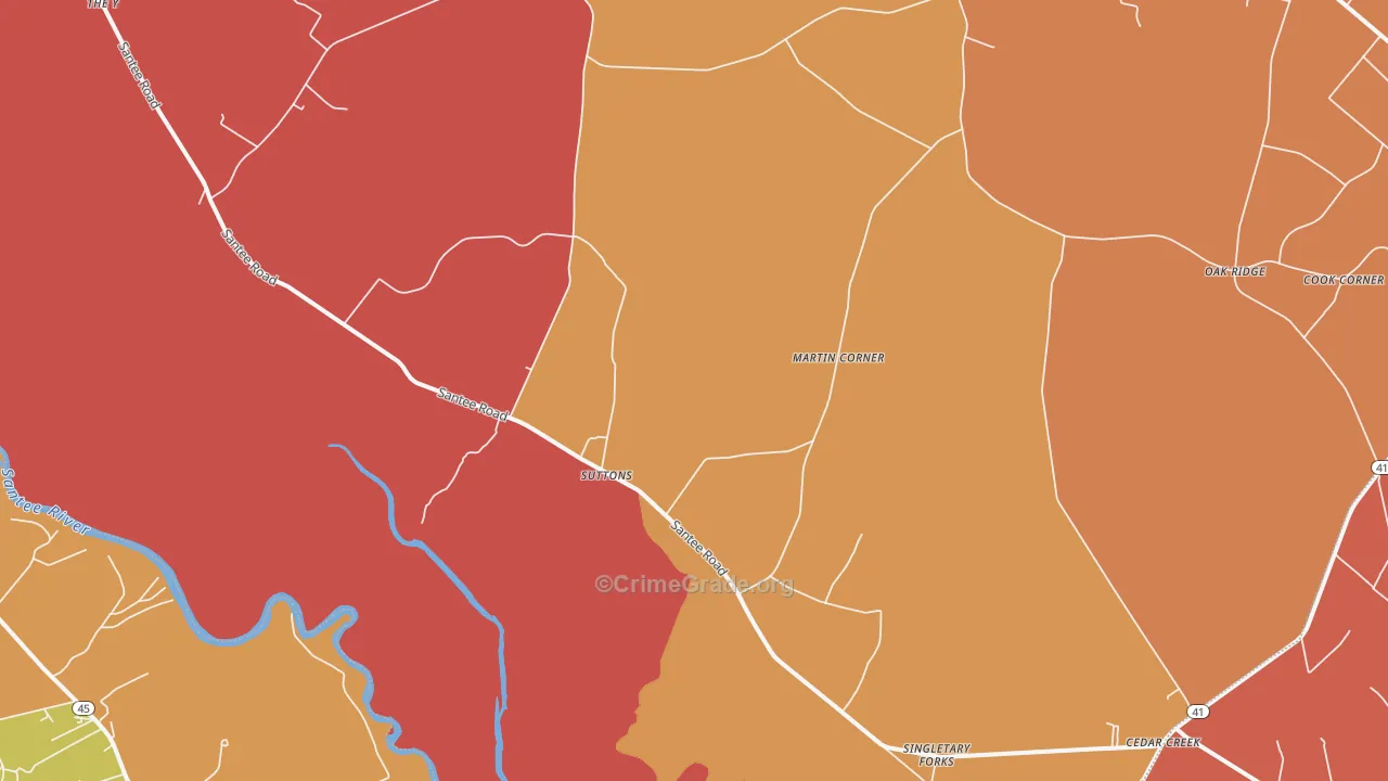 Suttons, SC Map of Assault Rates