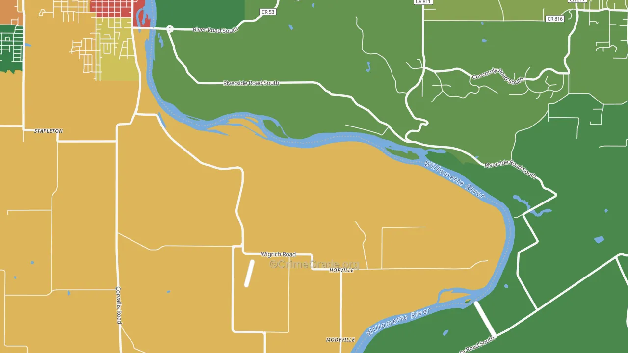 Suver, OR Map of Assault Rates