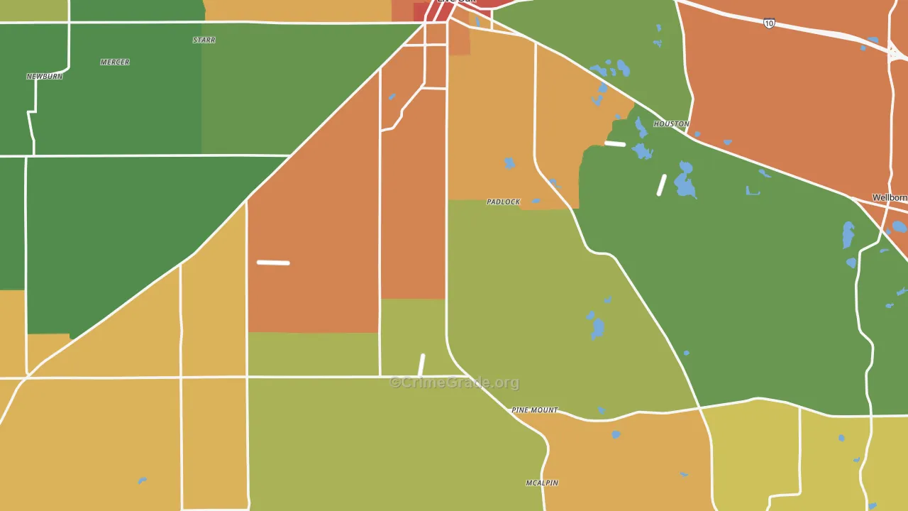Suwannee County, FL Map of Assault Rates