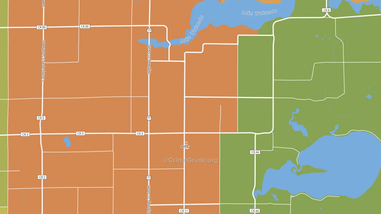 Svea, MN Map of Assault Rates