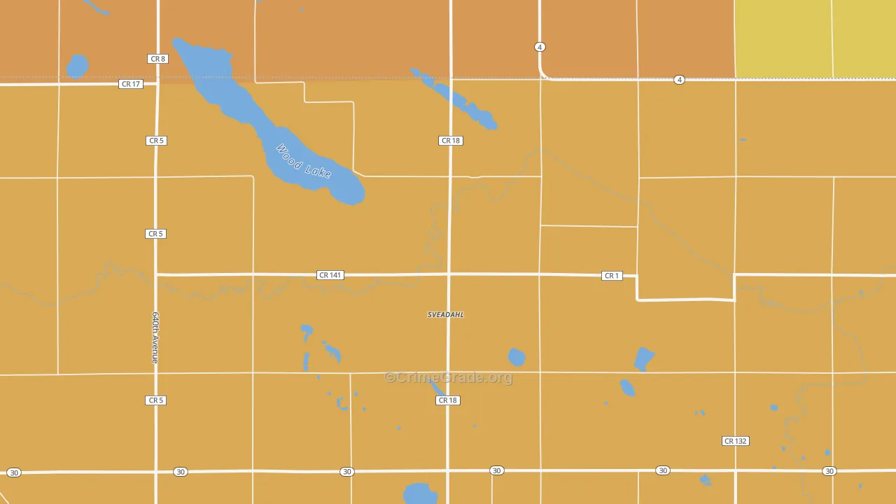 Sveadahl, MN Map of Assault Rates