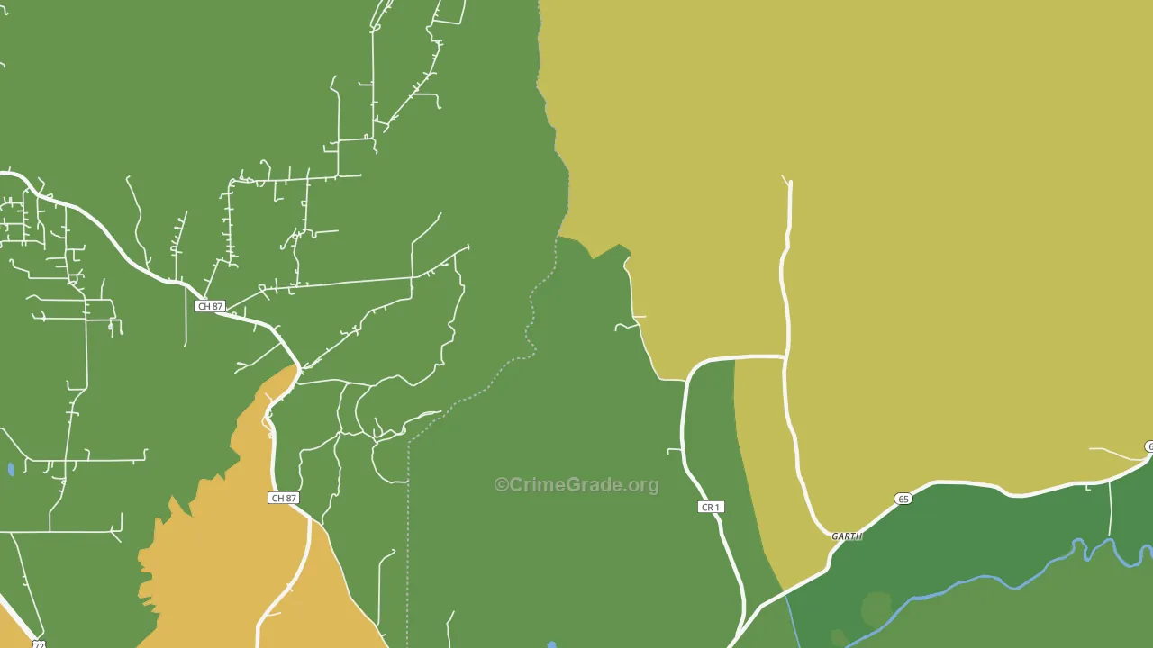 Swaim, AL Map of Assault Rates