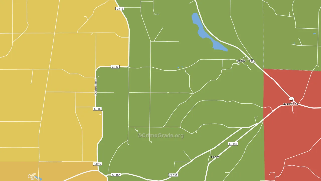 Swain, NY Map of Assault Rates