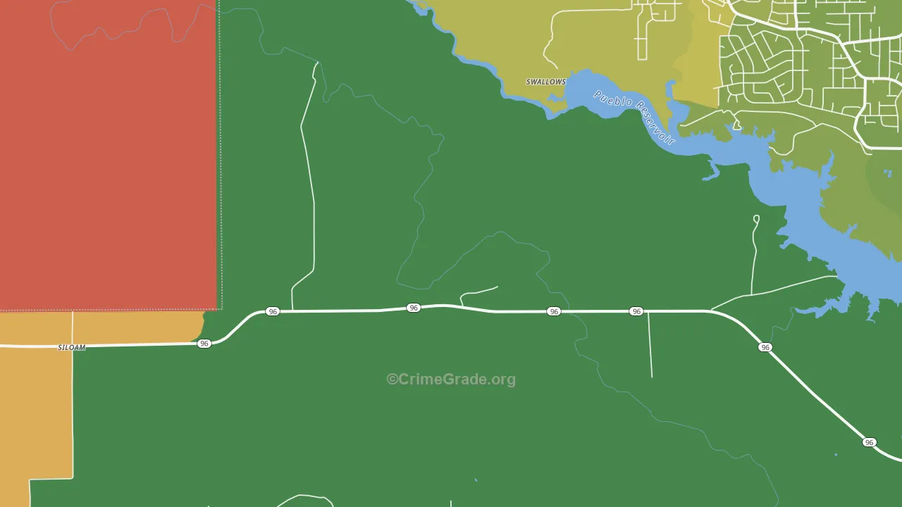 Swallows, CO Map of Assault Rates