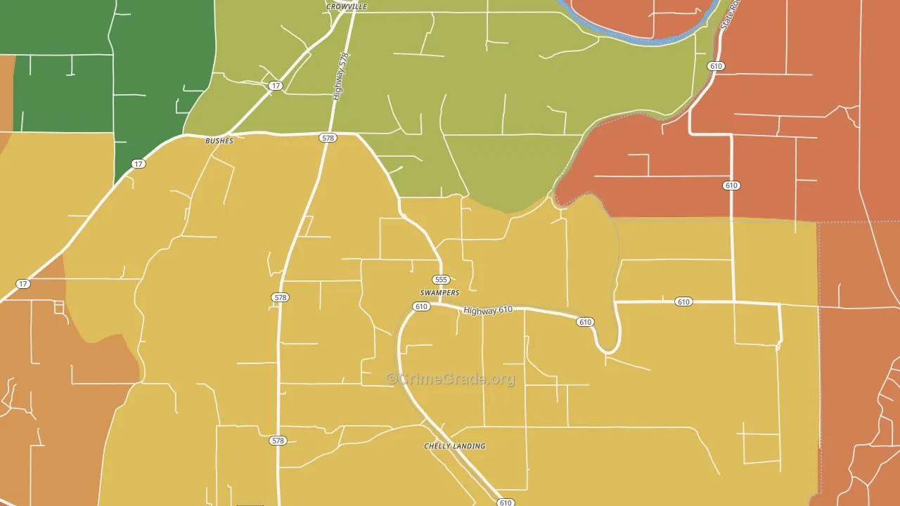 Swampers, LA Map of Assault Rates