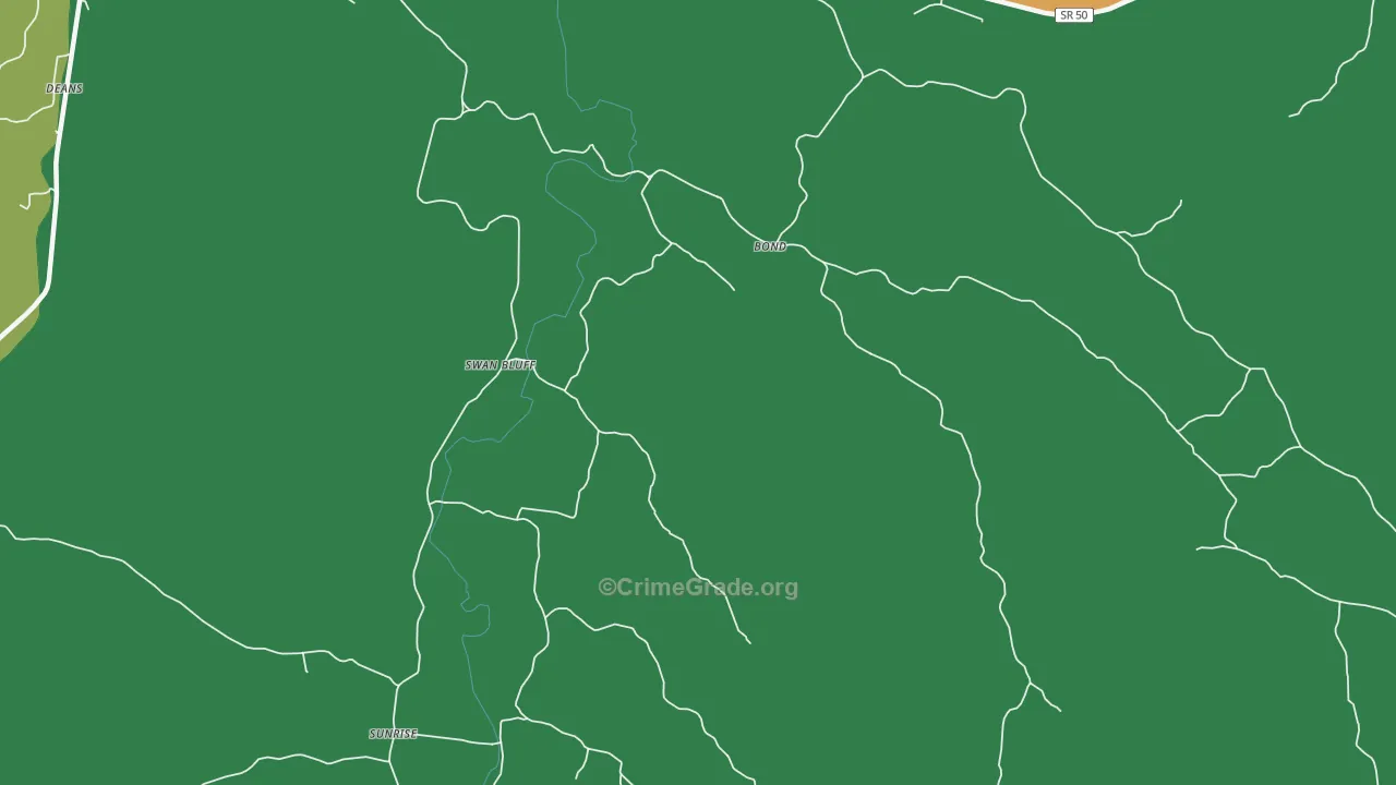 Swan Bluff, TN Map of Assault Rates