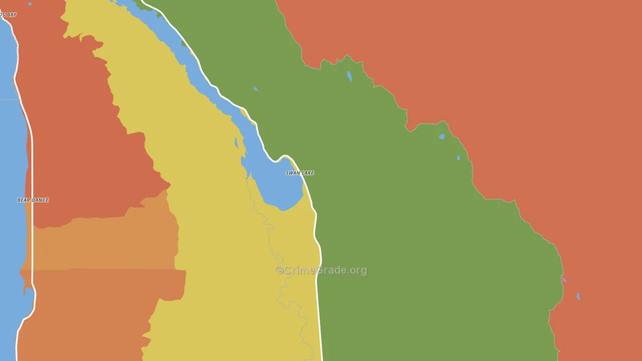 Swan Lake, MT Map of Assault Rates