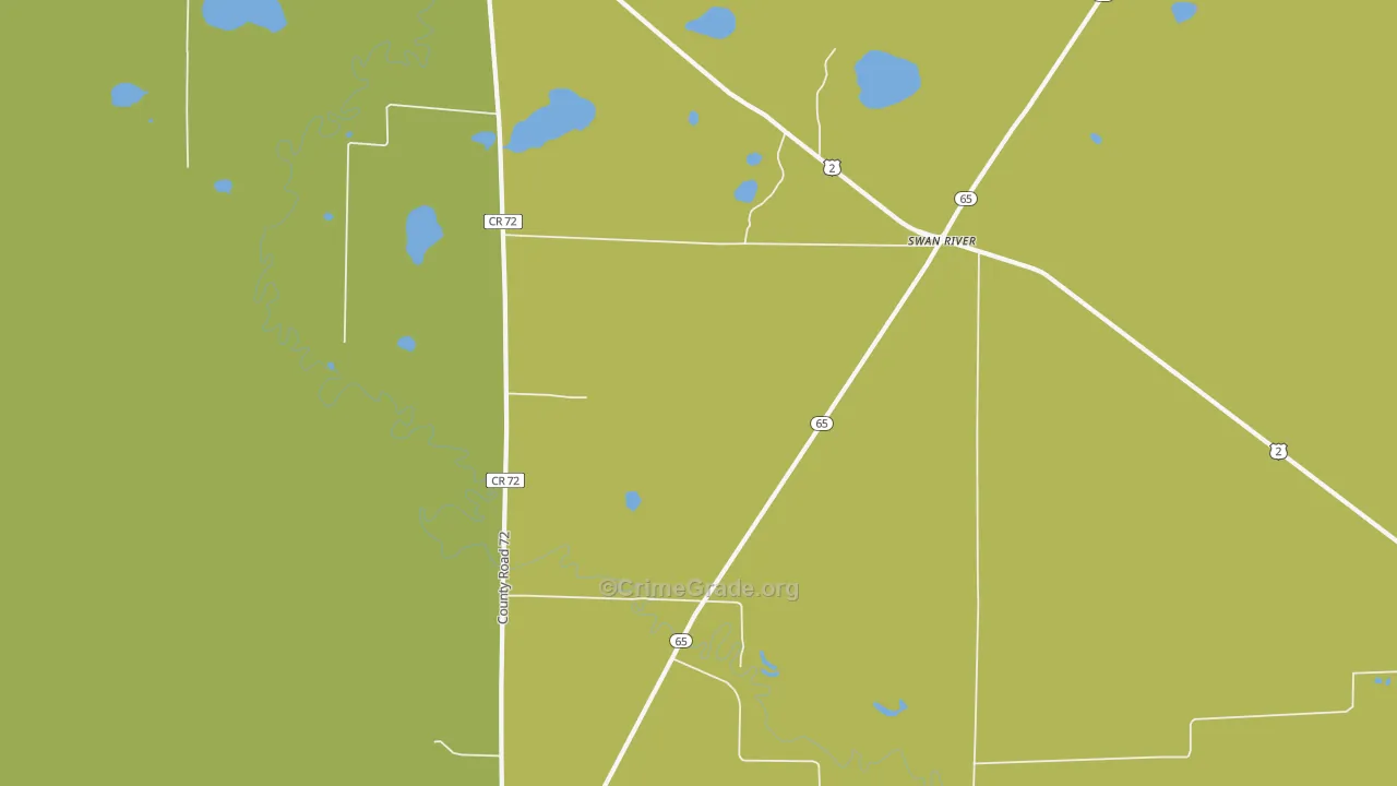 Swan River, MN Map of Assault Rates