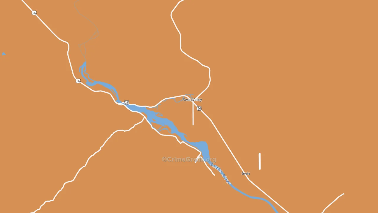 Swan Valley, ID Map of Assault Rates
